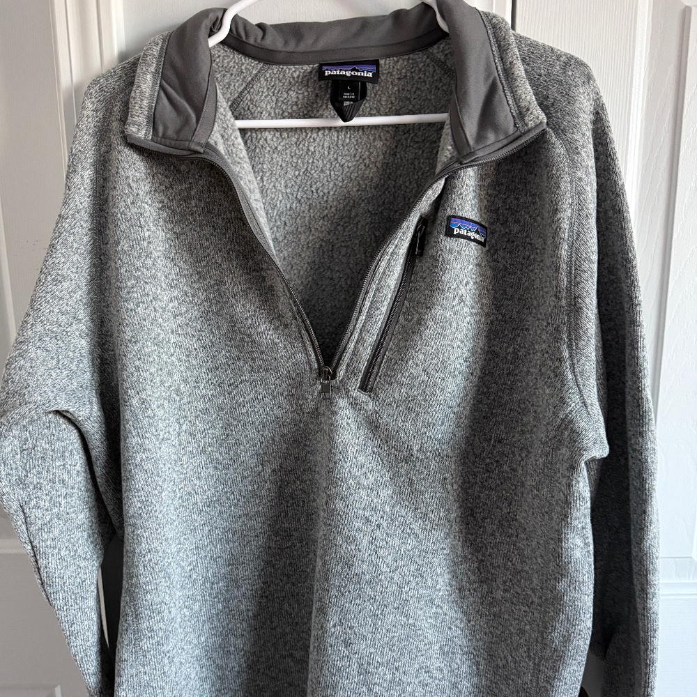Patagonia Men's Better Sweater 1/4-Zip Fleece in Stonewash